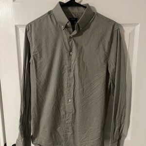 Express Green Casual Button Down Shirt